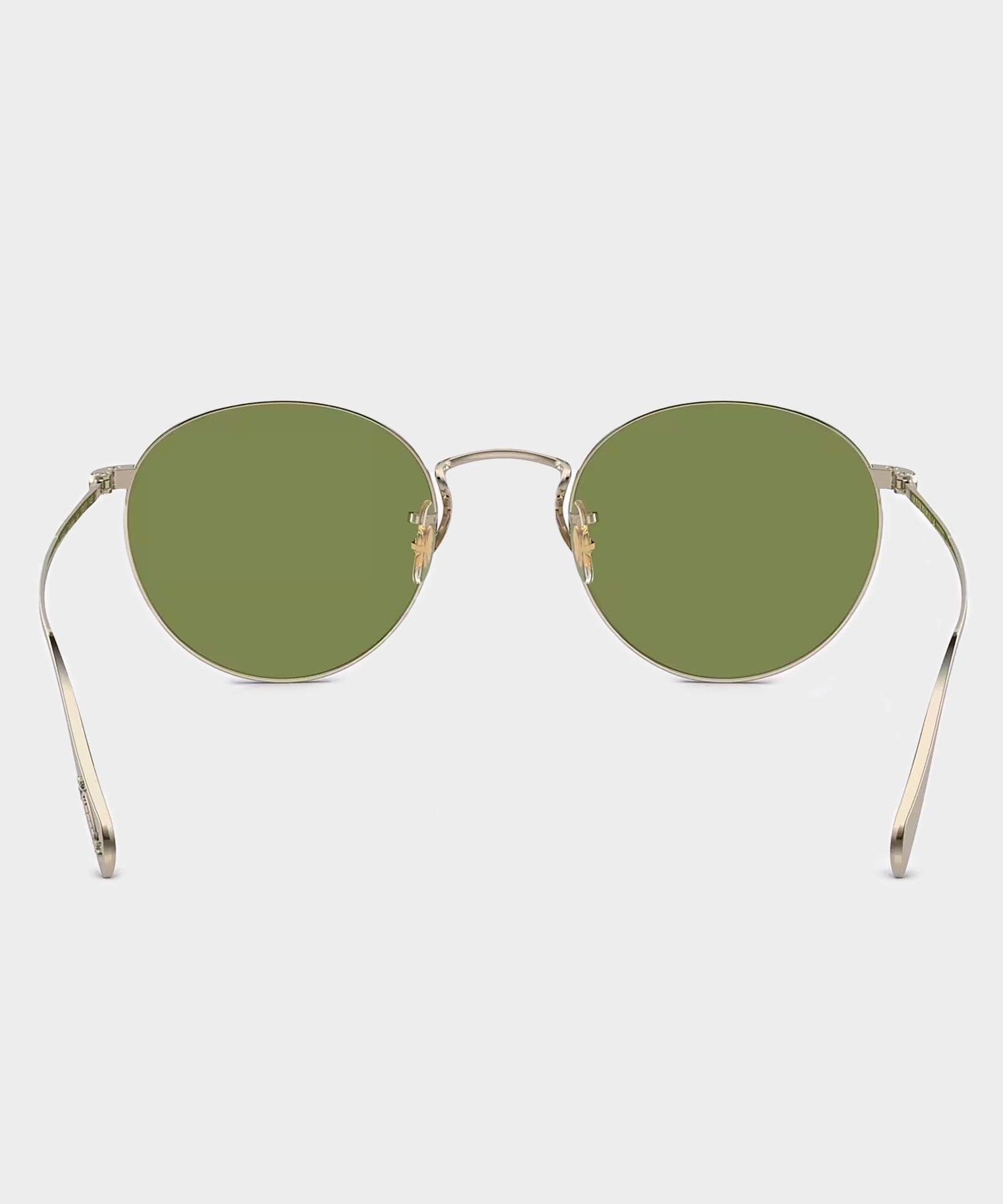 Oliver Peoples Coleridge Sunglasses in Gold With Green Lenses Product Image