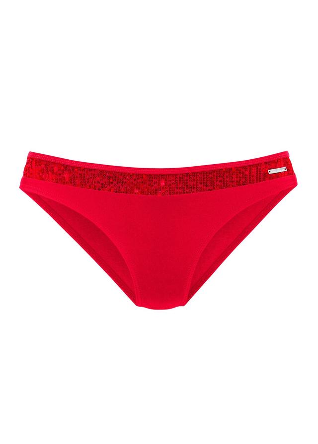 Sequin Bikini Bottom - Red Product Image