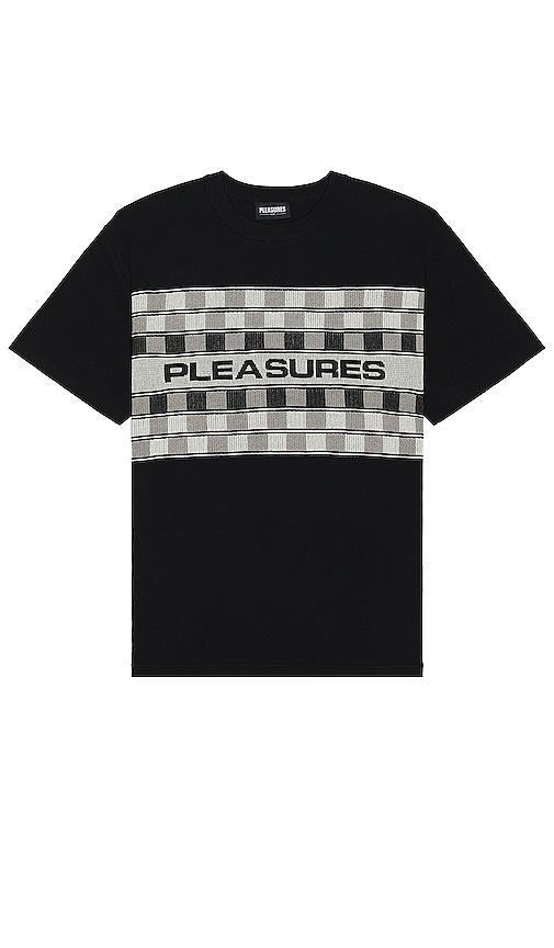 Pleasures Check Knit Shirt in Black. Size M, S. Product Image