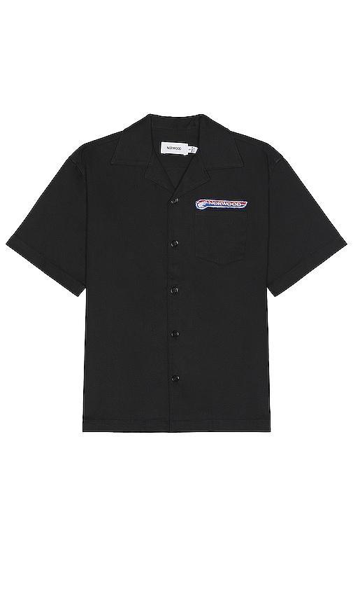 Norwood Pit Crew Button Down Shirt Black. (also in L). Product Image