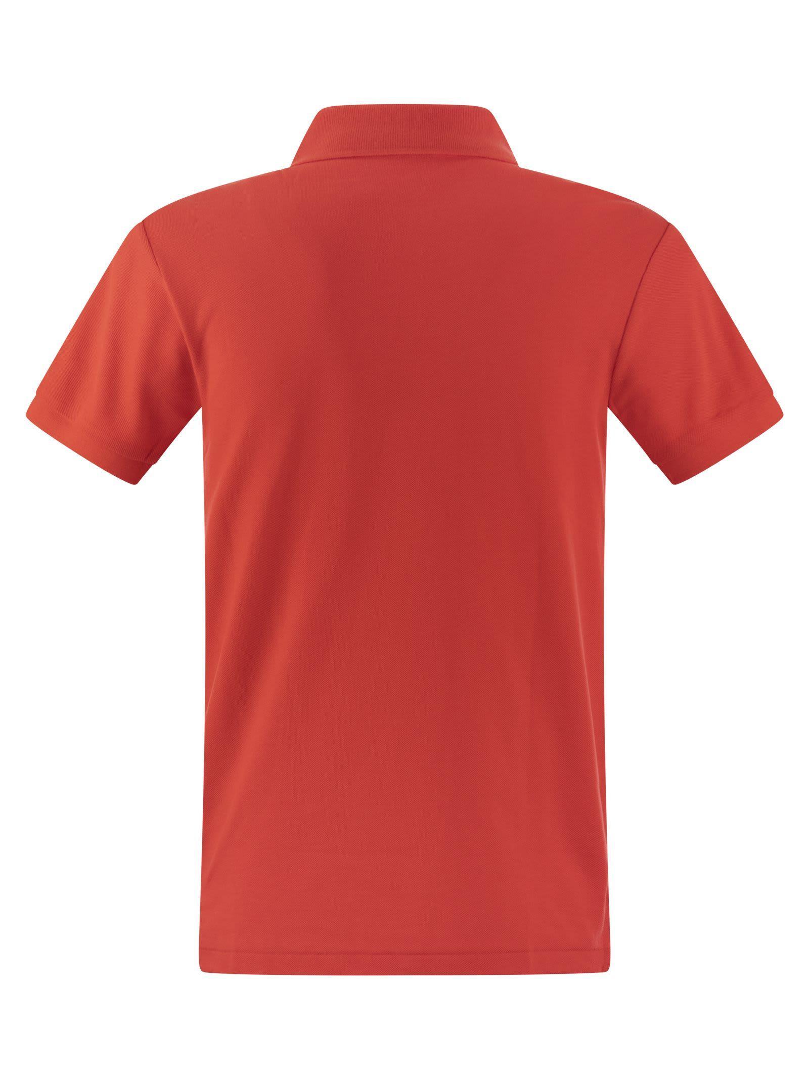 Slim Fit Pique Polo Shirt In Red Product Image