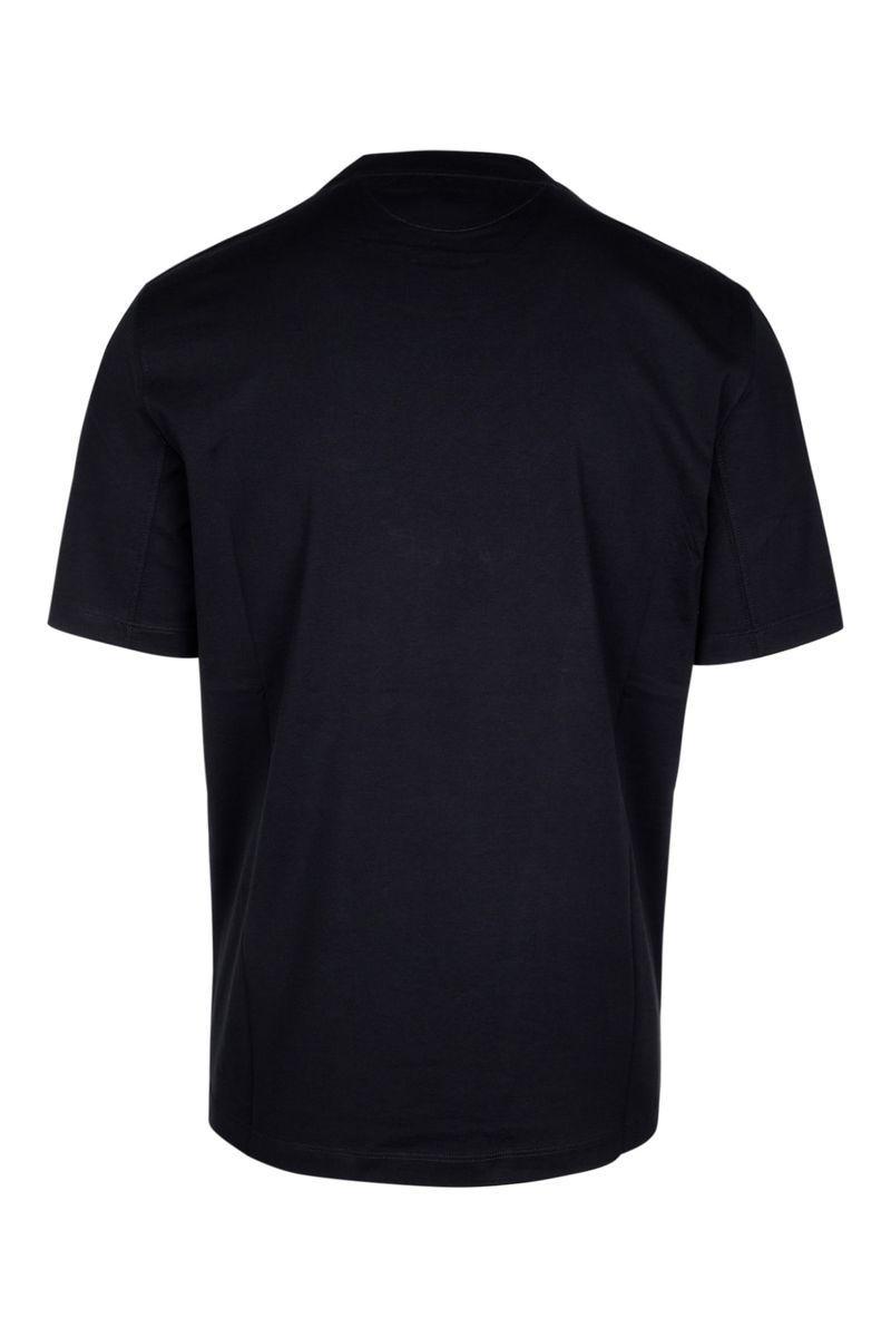 BRUNELLO CUCINELLI Logo Cotton T-shirt In Black Product Image