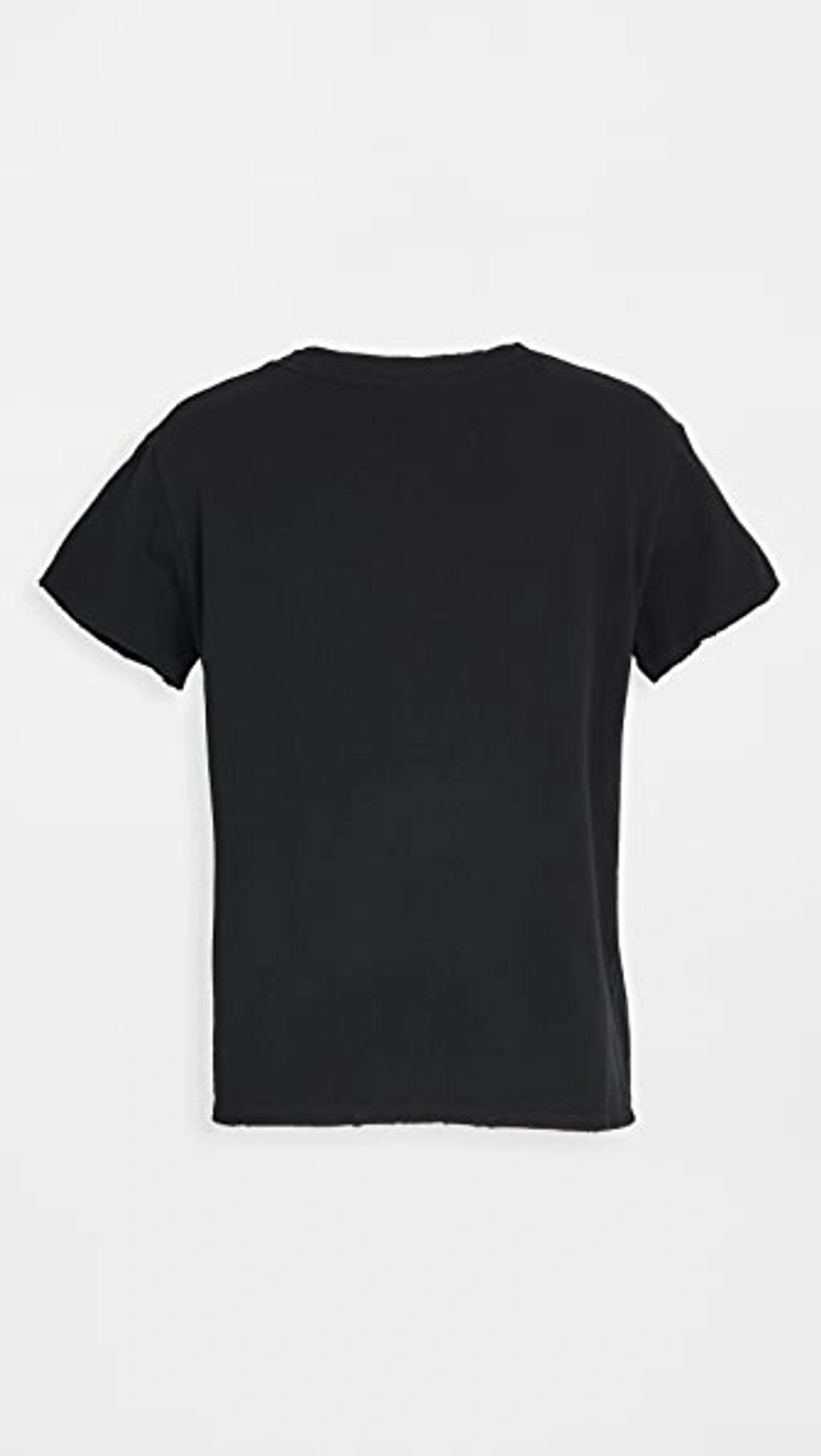 NILI LOTAN Silk Short Sleeve T-shirt In Washed Black Product Image