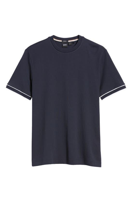 Tiburt Tipped T-shirt In Dark Blue Product Image