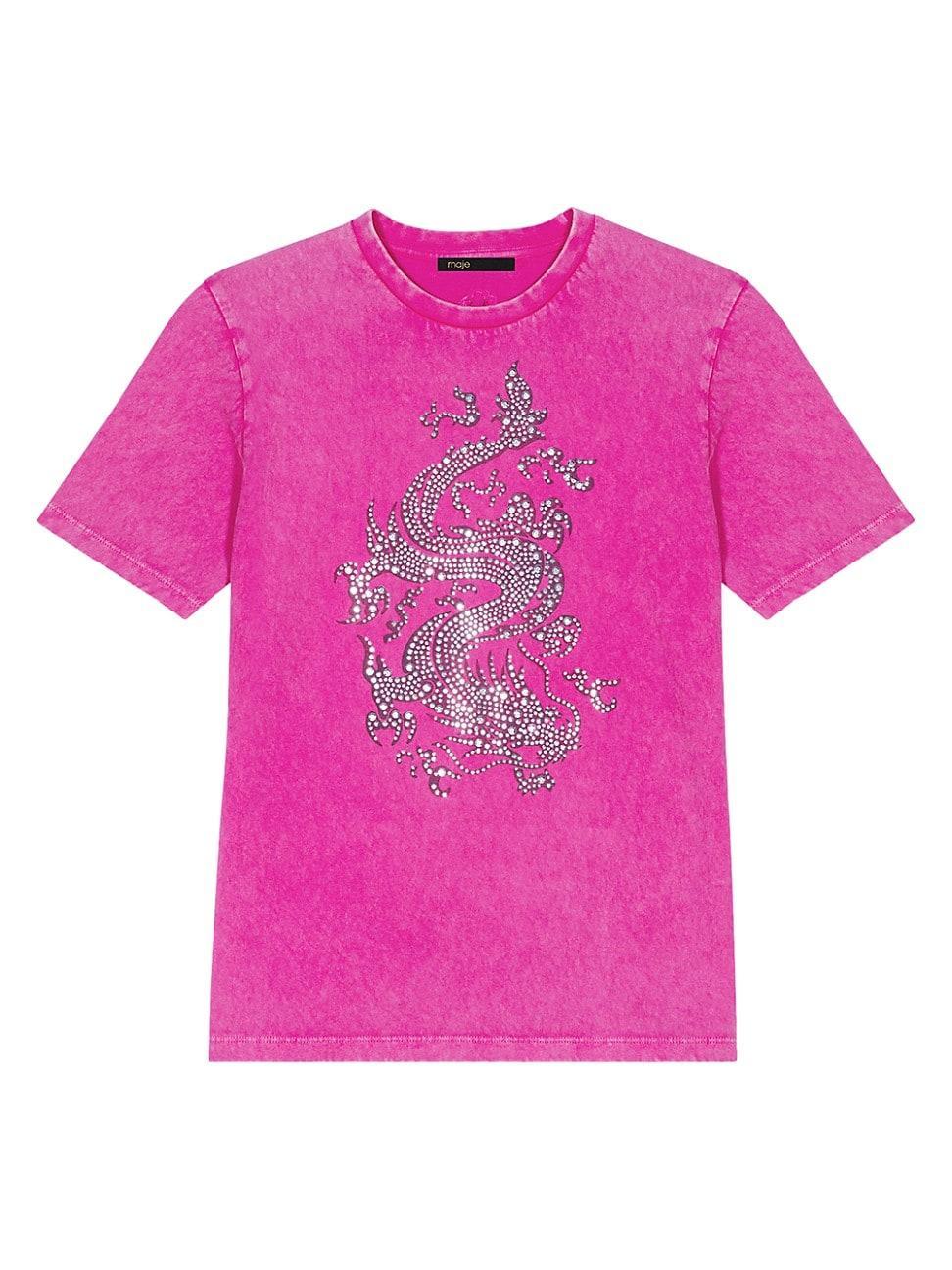 Womens Rhinestone T-Shirt Product Image