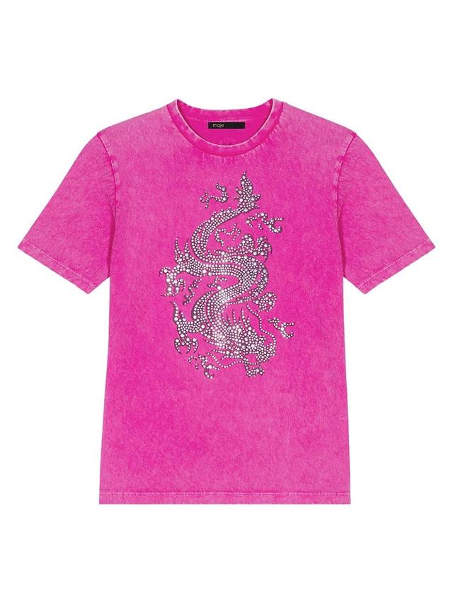 Womens Rhinestone T-Shirt Product Image