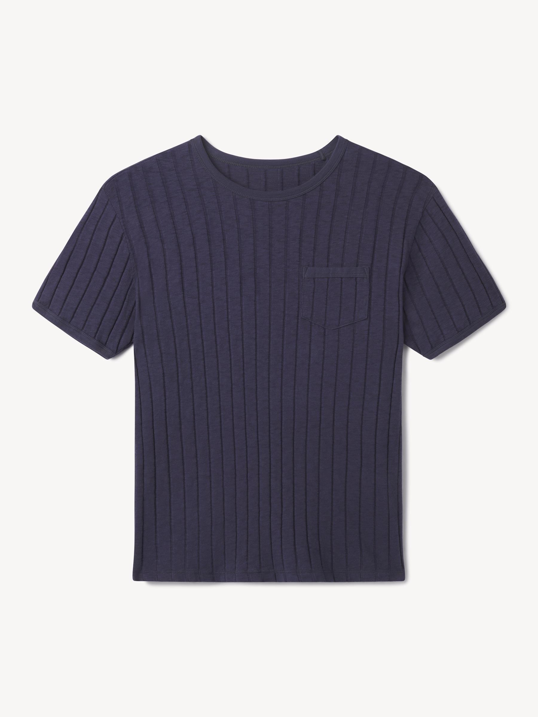 Heritage Navy Drop-Needle Rib Pocket Tee product image