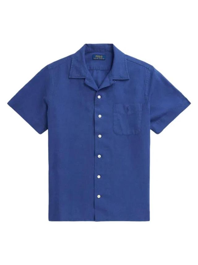 Mens Linen & Cotton-Blend Camp Shirt Product Image