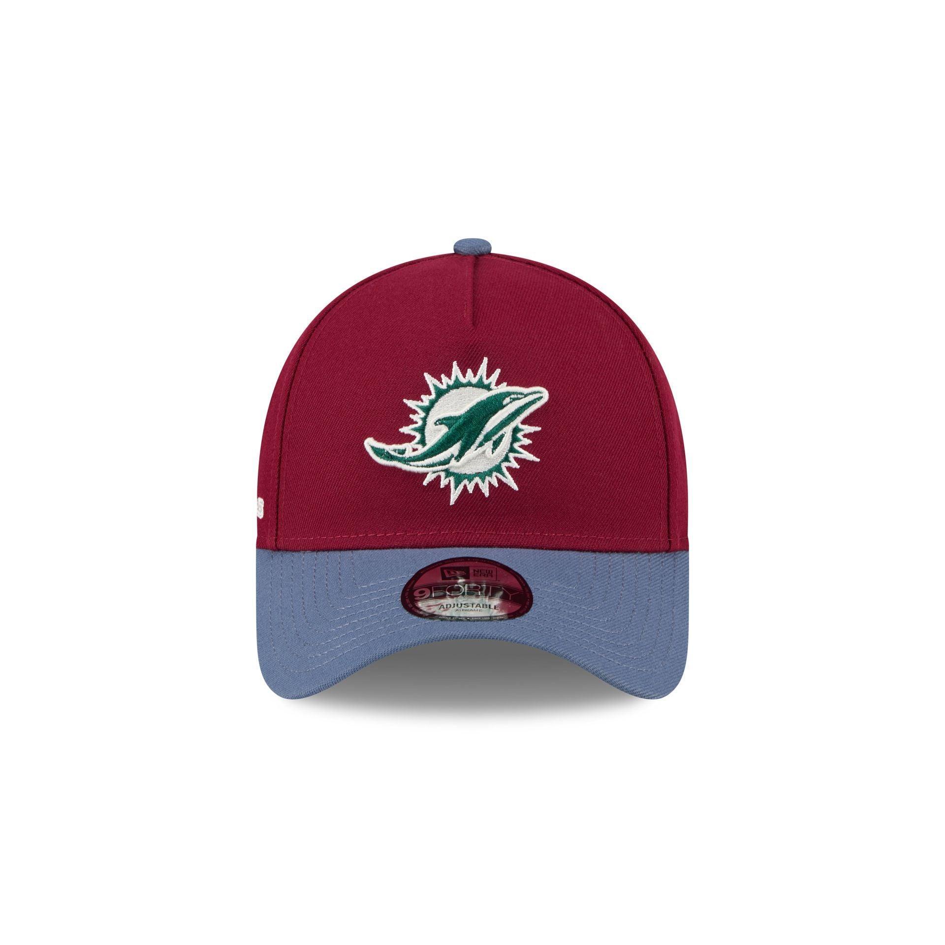 Miami Dolphins Cherry 9FORTY A-Frame Snapback Hat Male Product Image