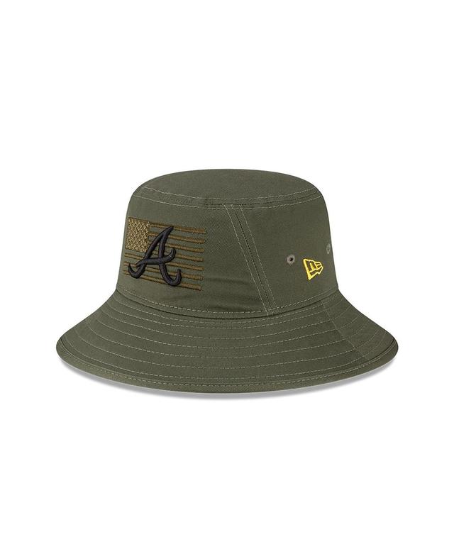 Mens New Era  Green Atlanta Braves 2023 Armed Forces Day Bucket Hat Product Image