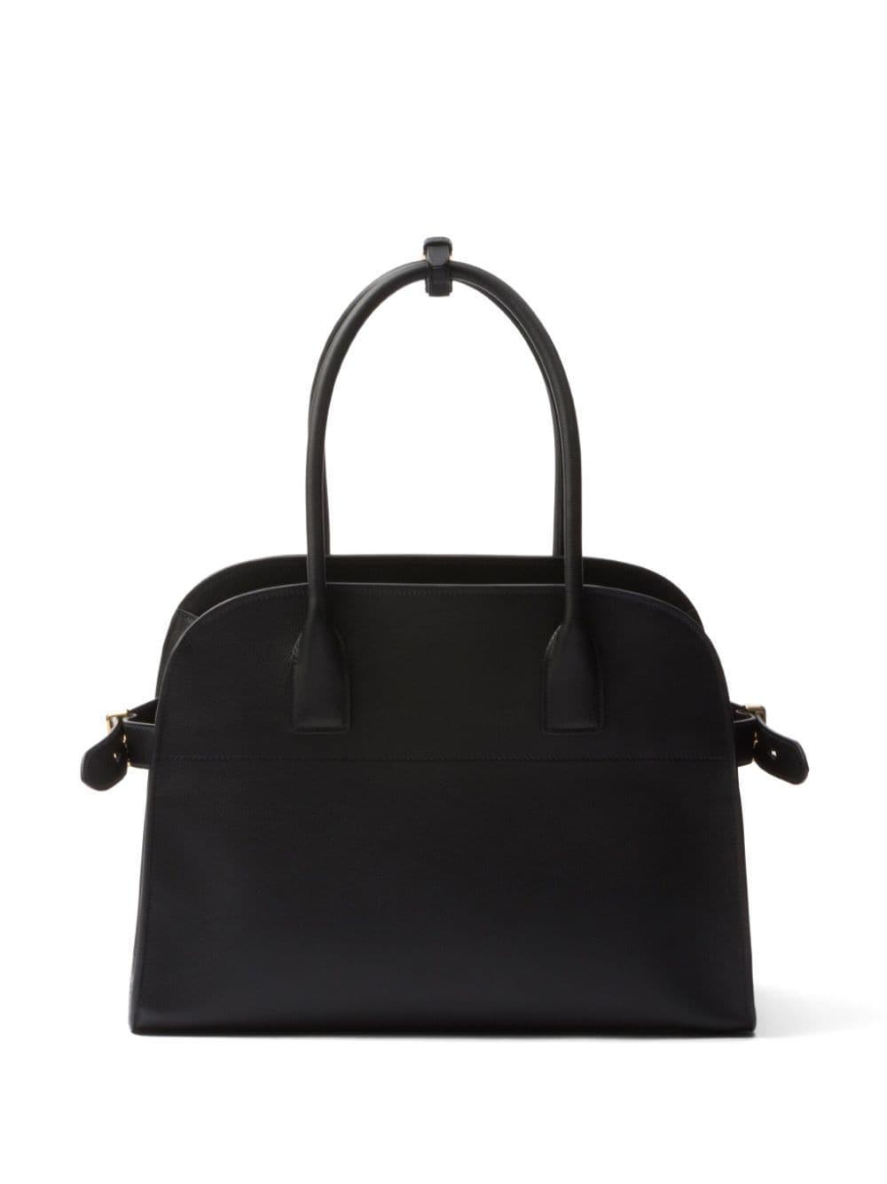 Medium Leather Tote Bag In Black Product Image