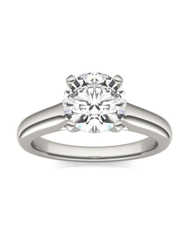 Charles & Colvard 14k White Gold 1 9/10 Carat T.W. Lab-Created Moissanite Solitaire Engagement Ring, Womens Product Image