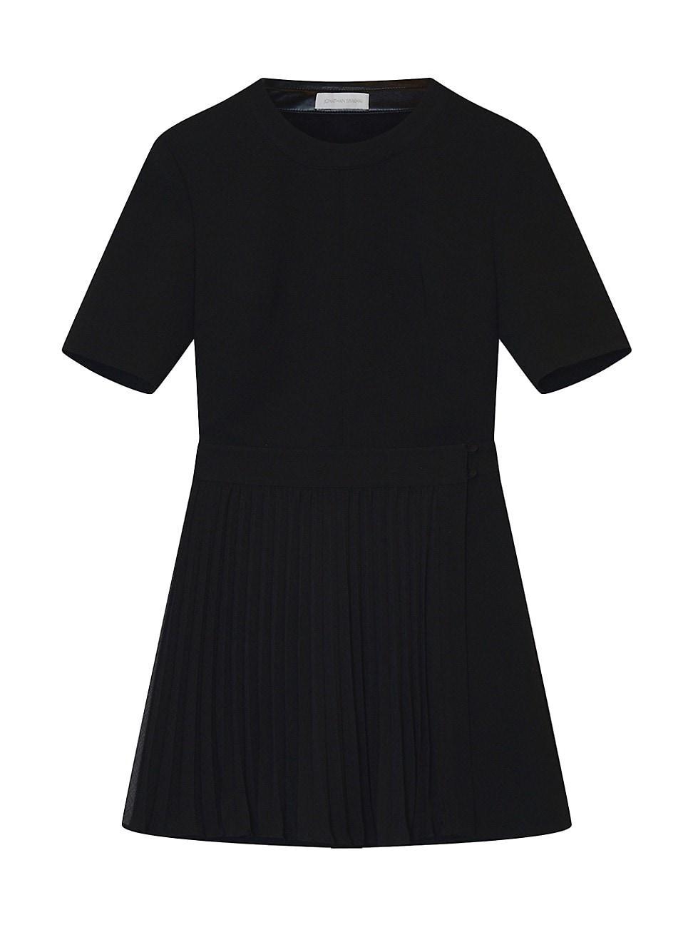 Womens Tyra Pleated-Insert Minidress Product Image