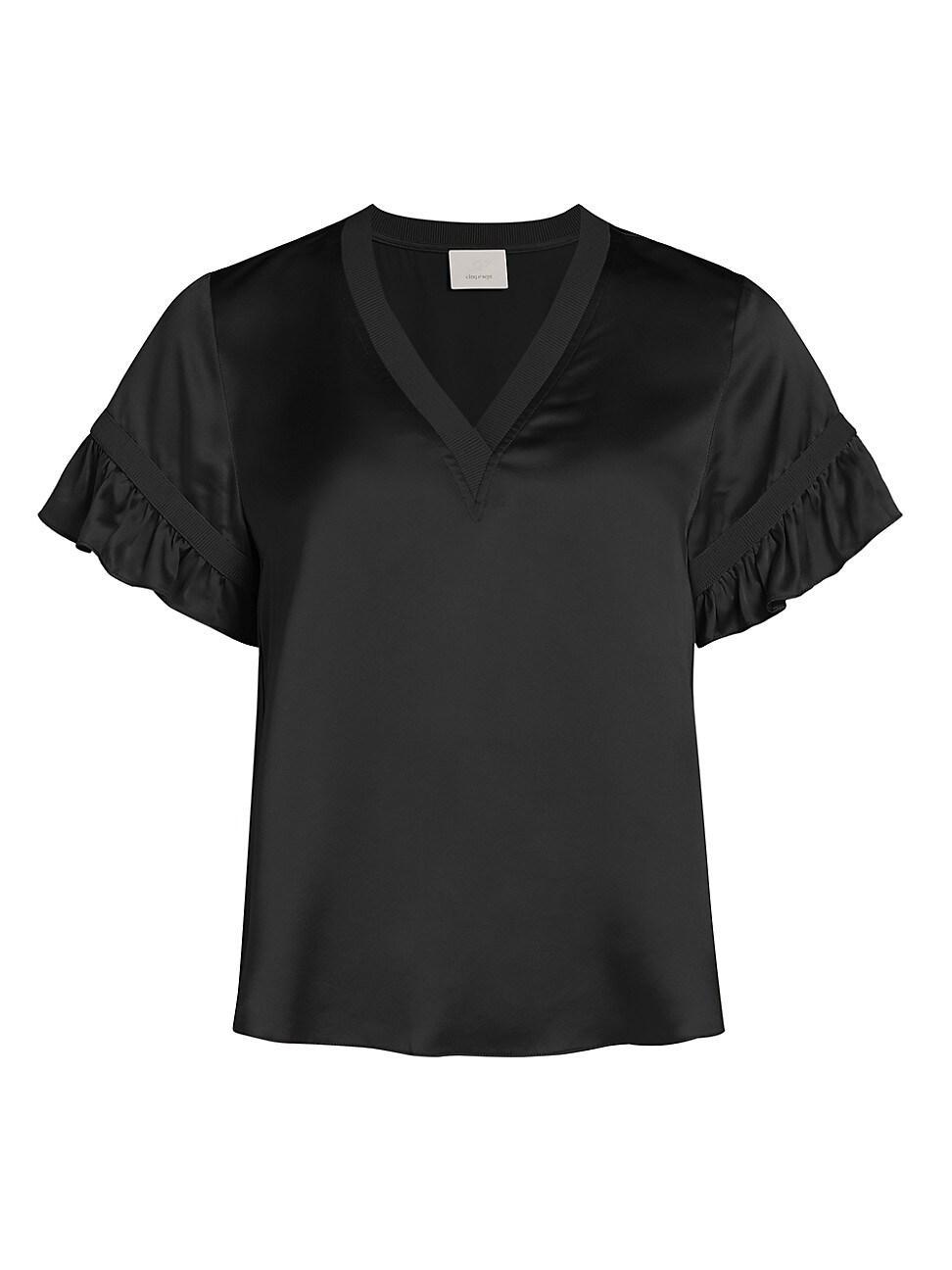 Womens Linnea Silk V-Neck Blouse Product Image