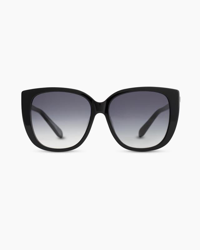 Reese Polarized Acetate Sunglasses in Black with Grey Gradient lens, Cellulose Acetate by Quince Product Image