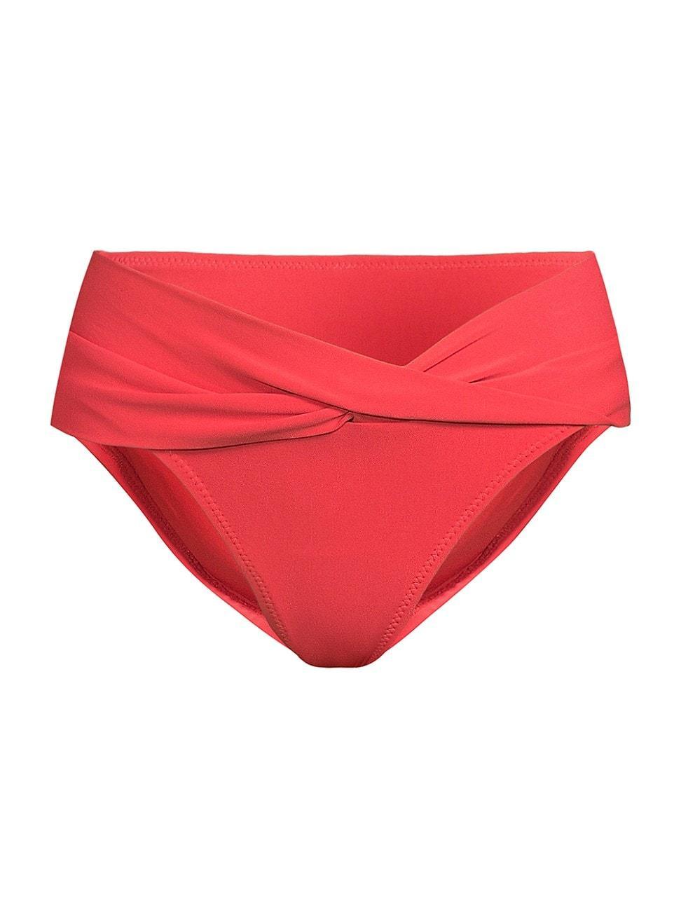 Womens Ava Mid-Rise Twist Bikini Bottom Product Image