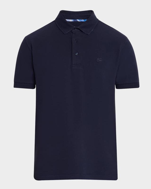 Men's Printed-Undercollar Polo Shirt Product Image