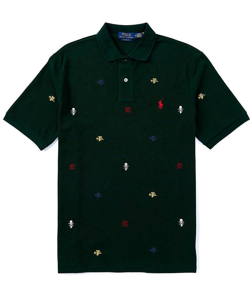 Polo Ralph Lauren Classic-Fit Embroidered Mesh Short Sleeve Polo Shirt Product Image