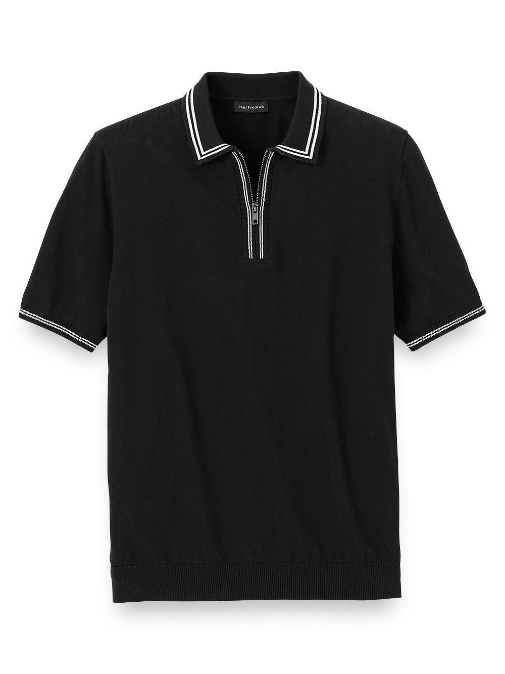 Cotton Zip Polo Product Image