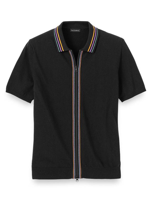 Cotton Full Zip Polo Product Image