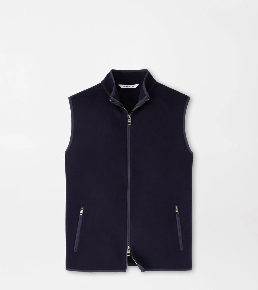 Peter Millar Mens Crown Flex Fleece Vest | Color: Navy | Size: M Product Image