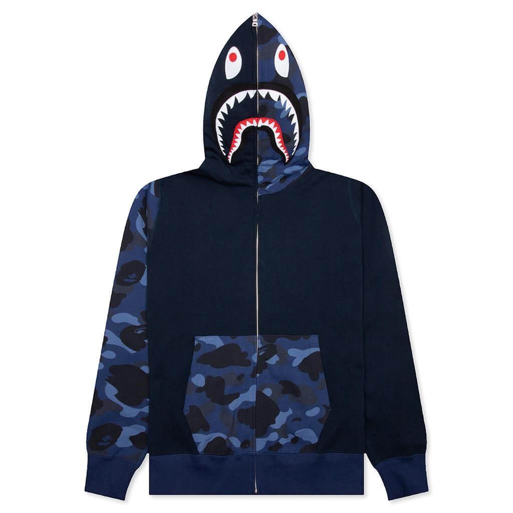 Color Camo Shark Full Zip Hoodie - Navy Male Product Image