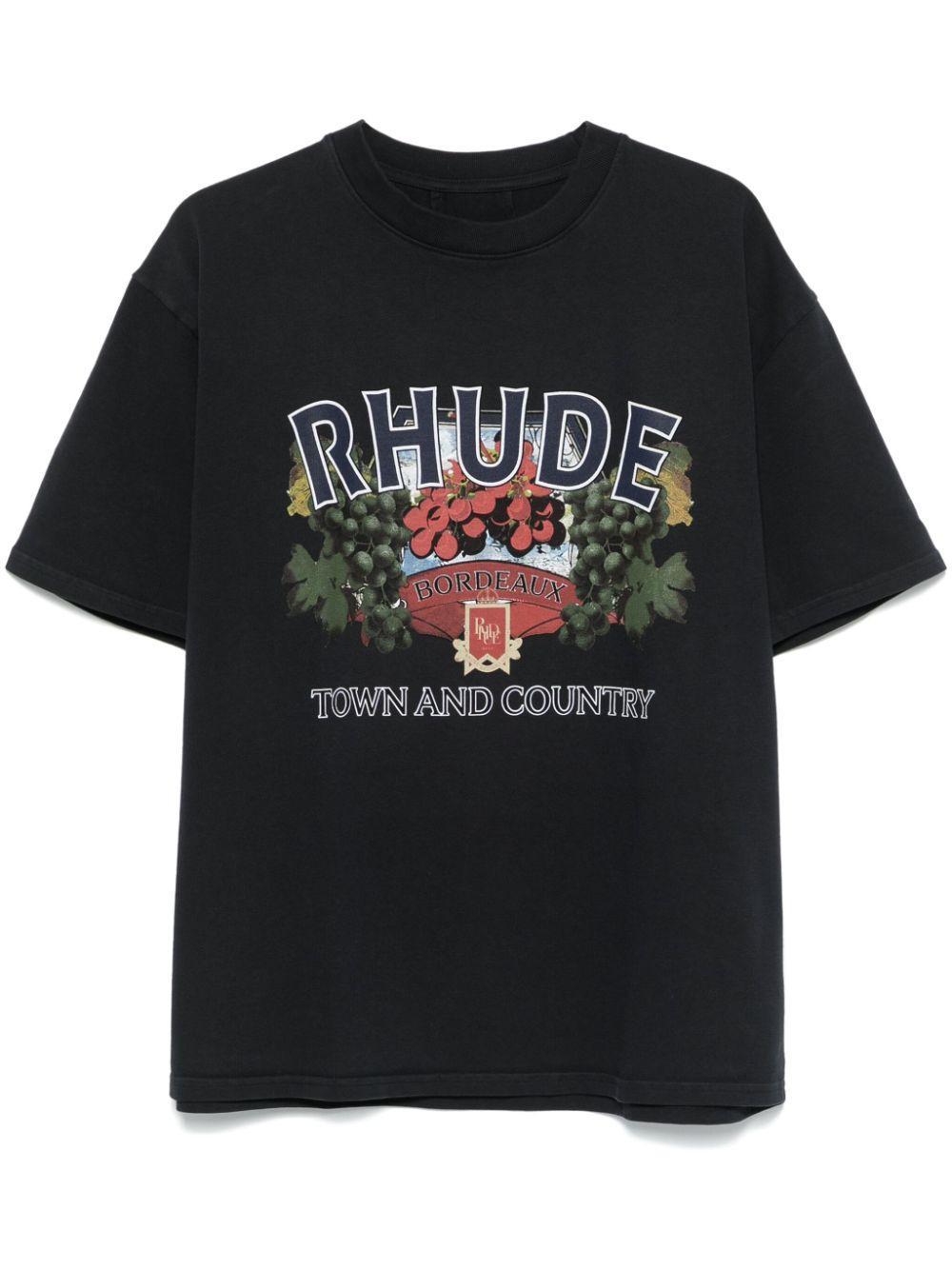 RHUDE Town And Country T-shirt In Black Product Image