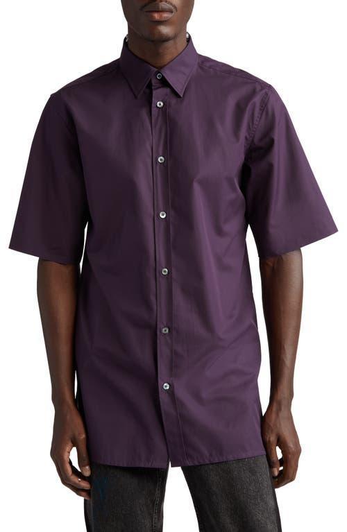 Maison Margiela Short Sleeve Cotton Button-Up Shirt Product Image