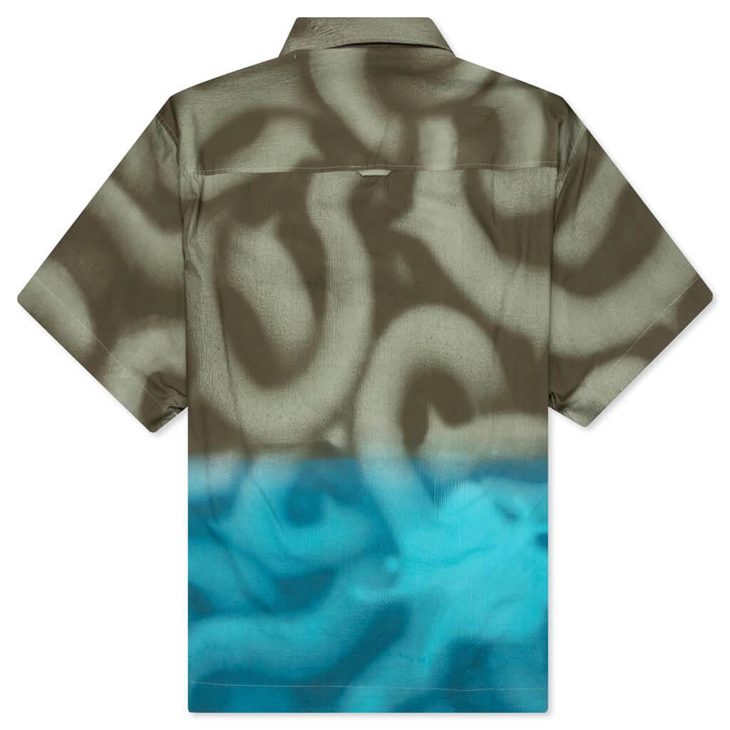 Awake NY x Mundo Dip Dyed Camp Shirt - Brown/Blue Male Product Image