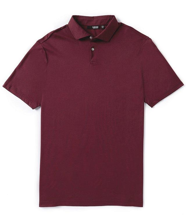 Murano Big & Tall Liquid Luxury Slim Fit Short Sleeve Solid Interlock Polo Shirt Product Image