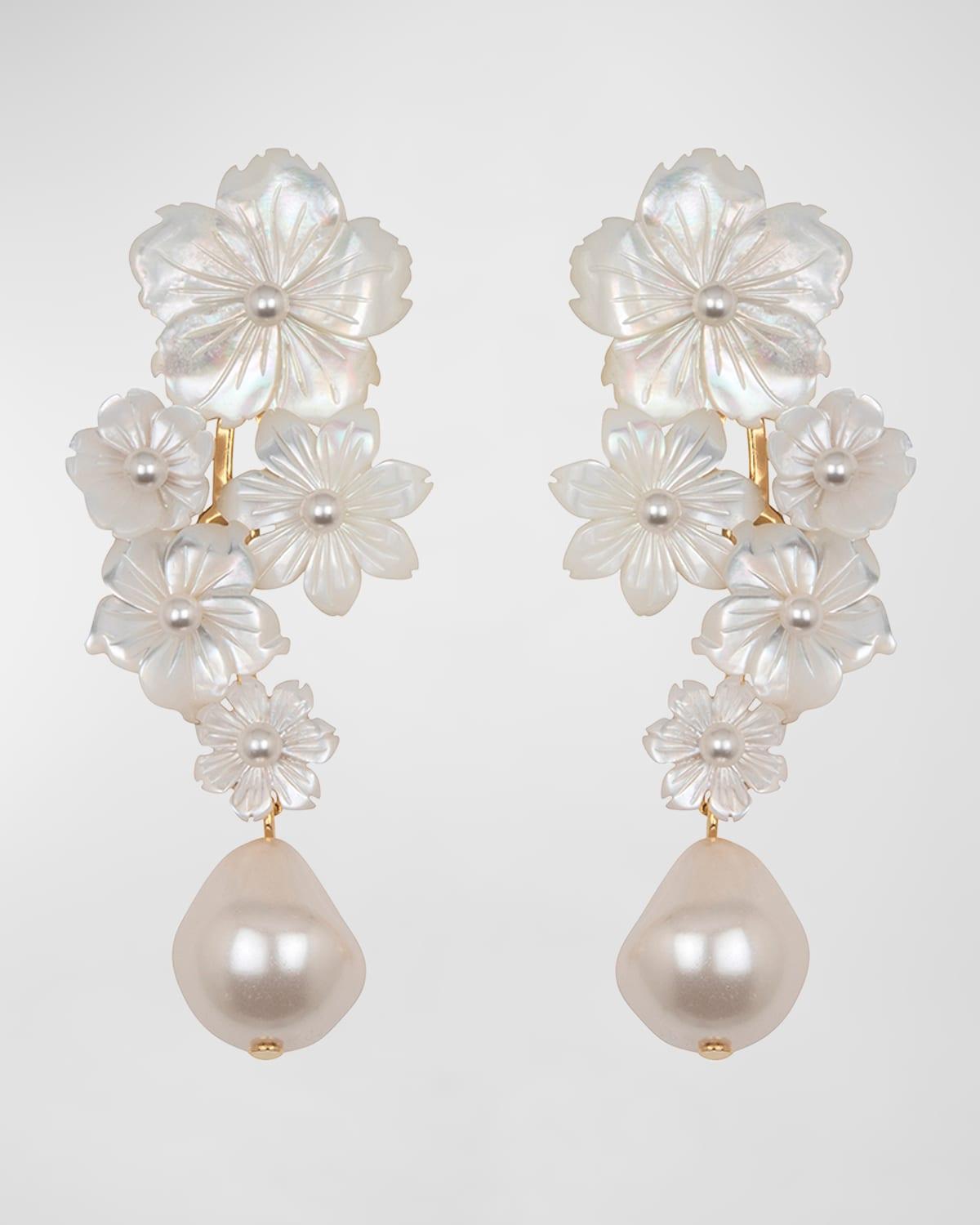 Womens Makenzie Goldtone & Mother-Of-Pearl Drop Earrings Product Image