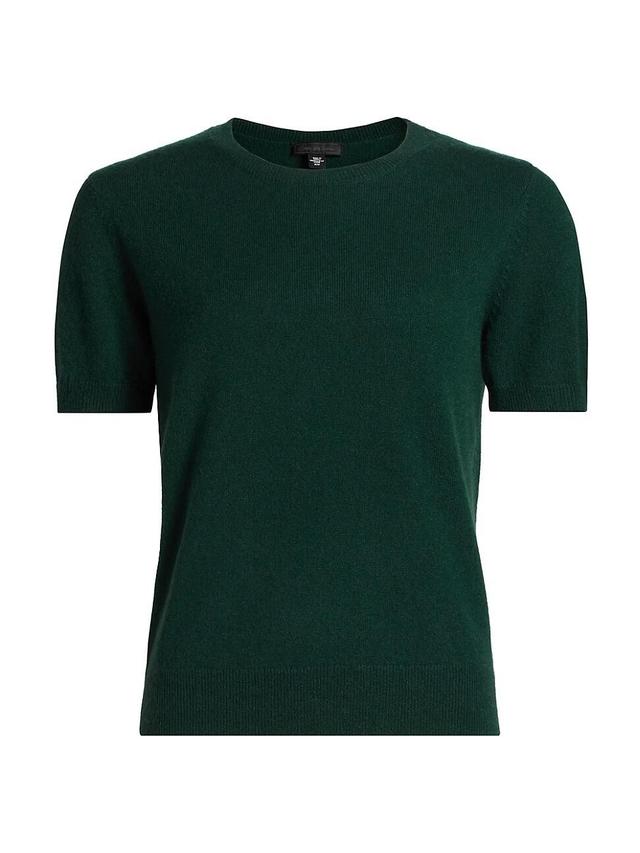 Womens Cashmere Crewneck Short-Sleeve Sweater Product Image