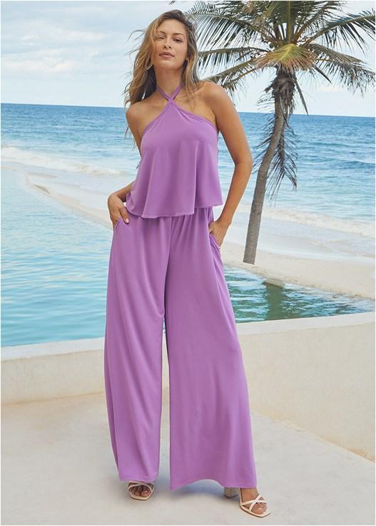 Cross Neck Jumpsuit Product Image