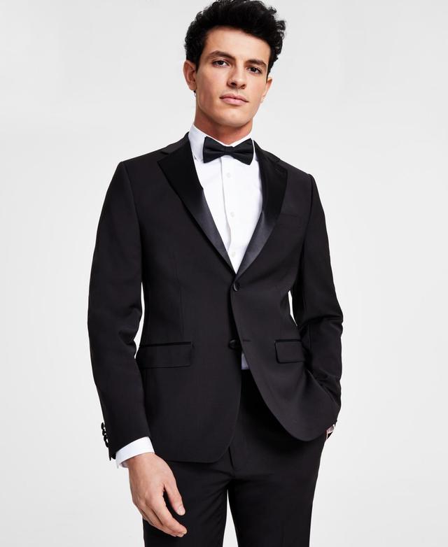 Calvin Klein Mens Skinny-Fit Wool Tuxedo Jacket Product Image