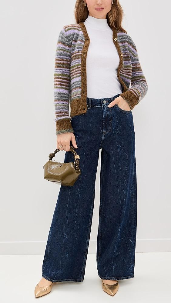 GANNI Crinkled Future Denim Marri Jeans | Shopbop Product Image