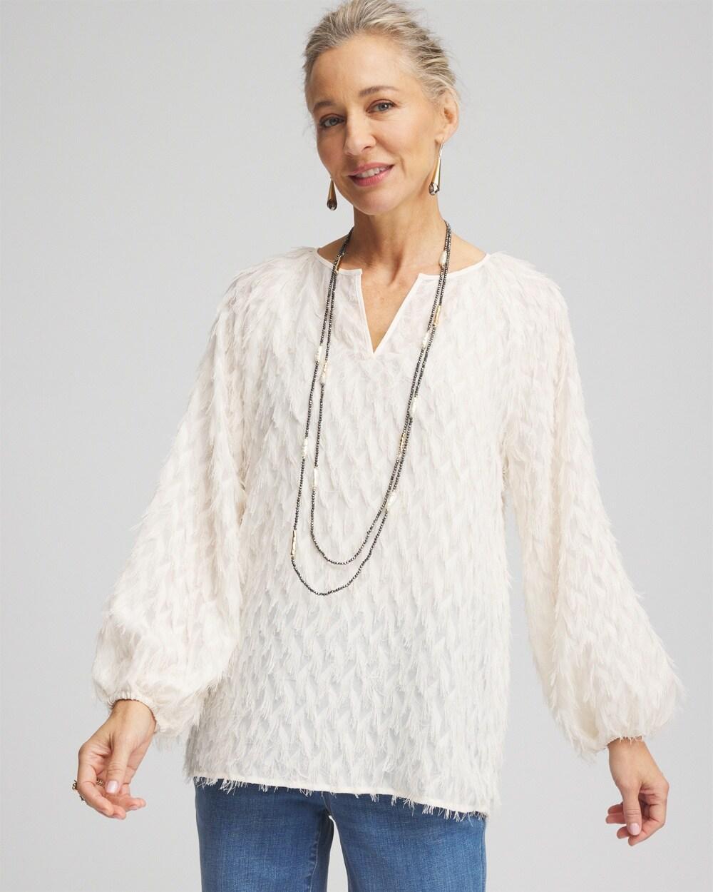 Women's Chevron Fringe Blouse product image