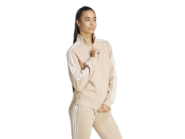 adidas Essentials 3-Stripes 1/4 Zip Sweatshirt (Magic ) Women's Clothing Product Image