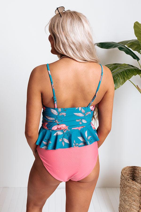 Secret Beach Floral Tankini in Ocean Blue Product Image