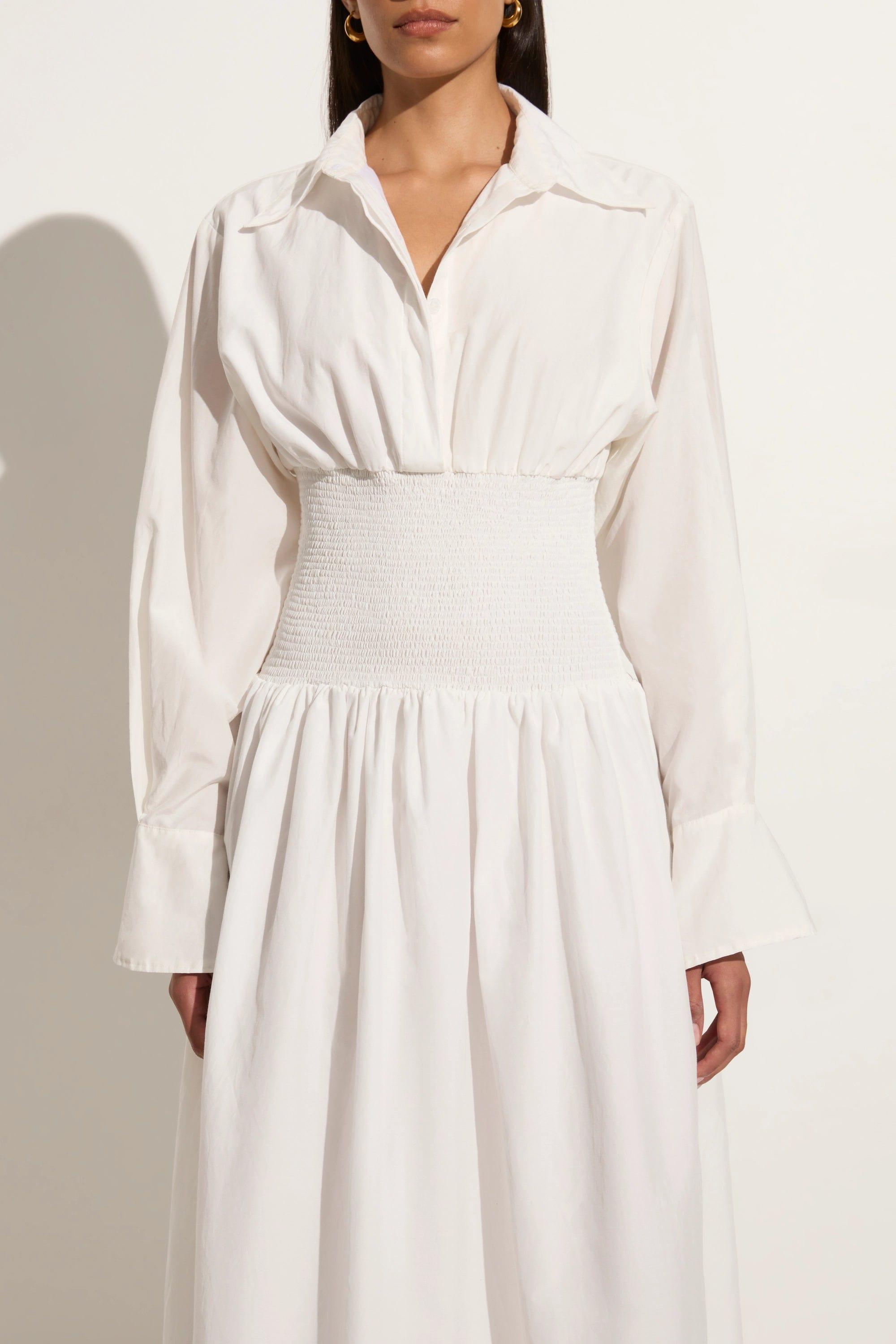 Cervo Midi Dress White Product Image