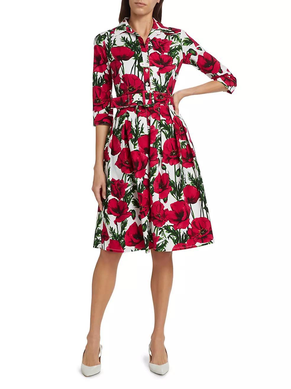 Poppy Stretch Cotton Shirtdress Product Image