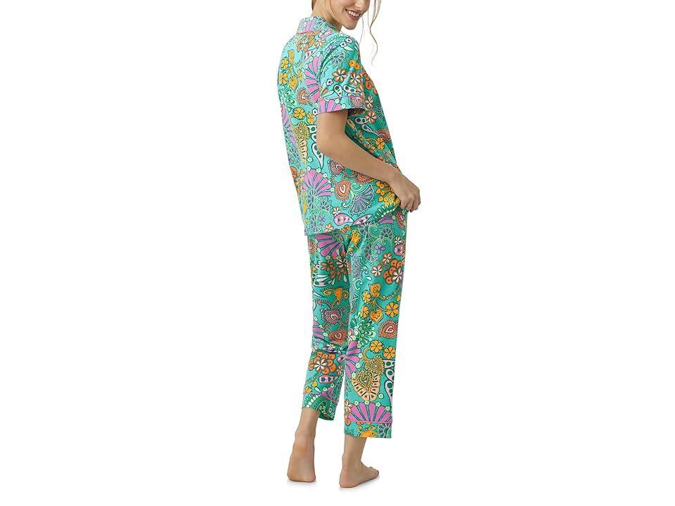 Bedhead PJs Trina Turk x Bedhead Short Sleeve Cropped PJ Set (Nandini) Women's Pajama Sets Product Image