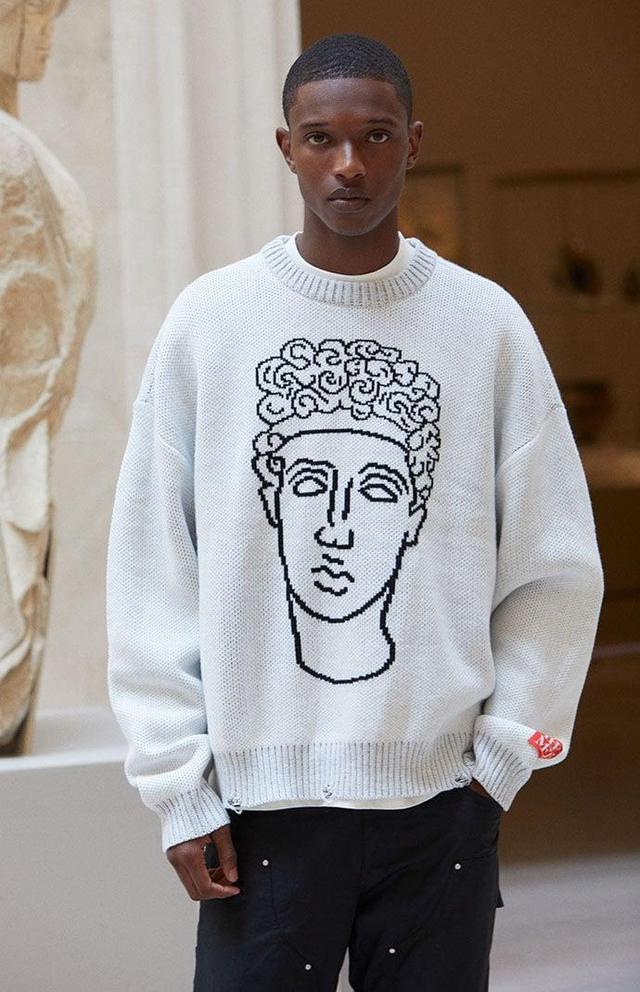 The Met Men's x PacSun Marble Head Cropped Crew Neck Sweater Product Image