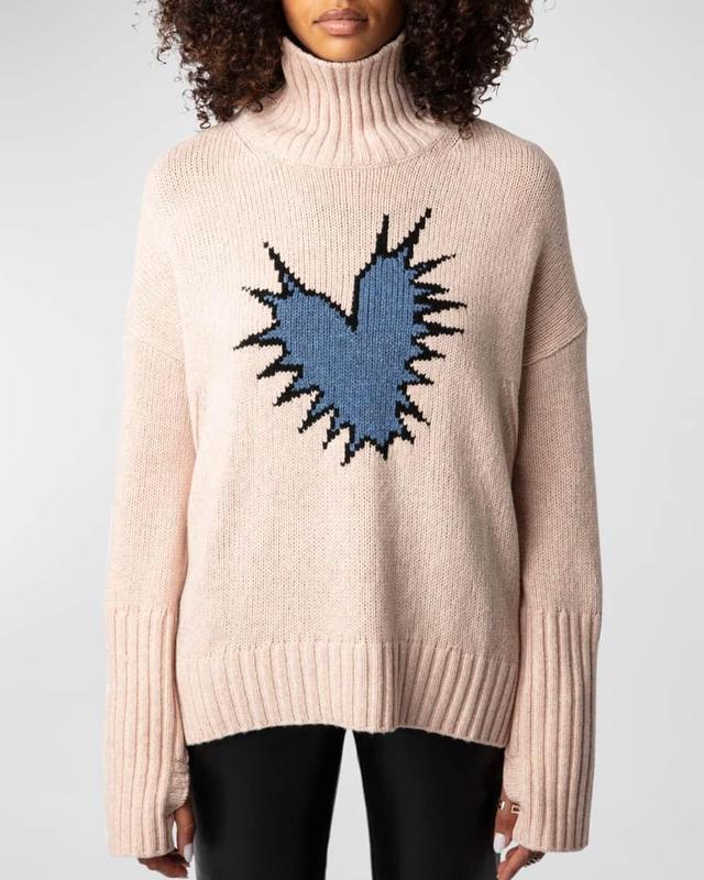 Alma Merino Wool Heart Spike Sweater Product Image