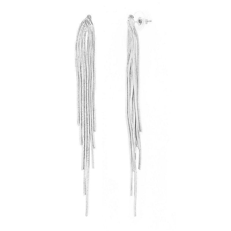 Panee by Panacea Silver Tone Fringe Earrings, Womens Product Image