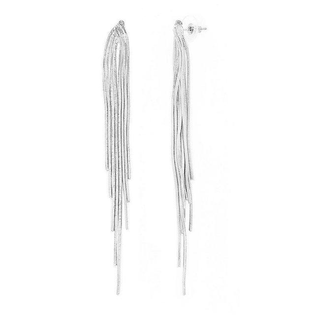 Panee by Panacea Silver Tone Fringe Earrings, Womens Product Image