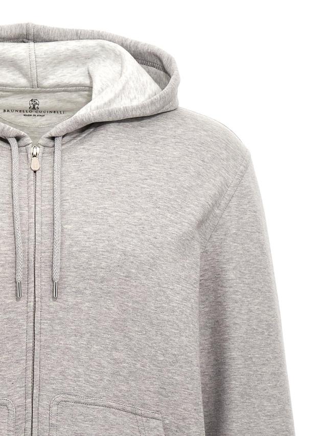 BRUNELLO CUCINELLI Hoodie In Gray Product Image