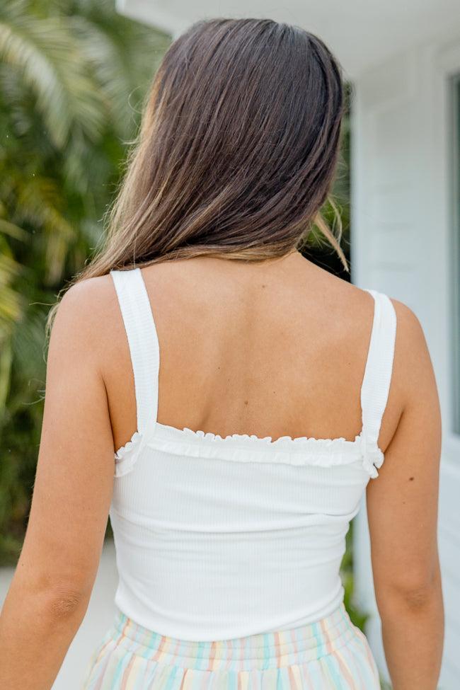 All In A Day Ivory Ruffle Detail Bodysuit Product Image