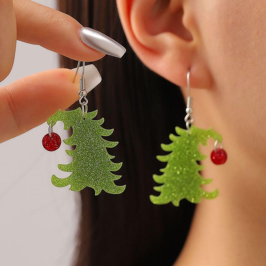 Christmas Tree / Santa Acrylic Dangle Earring Product Image