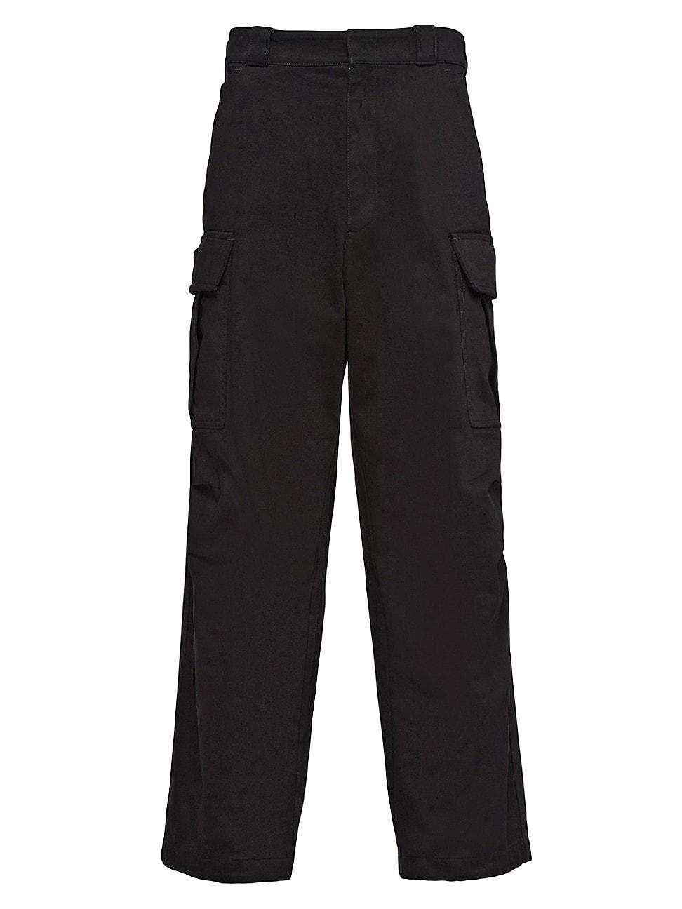 Mens Cotton Satin Cargo Pants Product Image