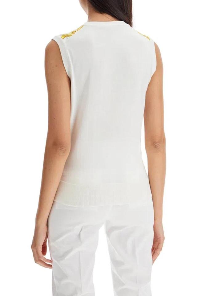 Silk Sleeveless Top With Mai In Bianco Product Image